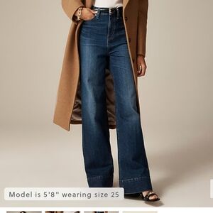 J.Crew High Rise Wide Leg Denim Trouser 31T